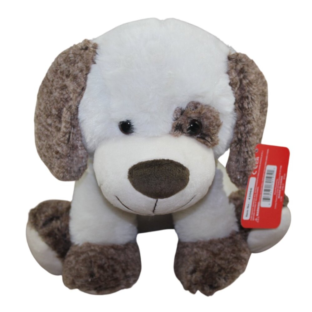 Linzy Toys Puppy Dog Plush Stuffed Animal Toy Ivory Brown 10" Ages 3+ NWT